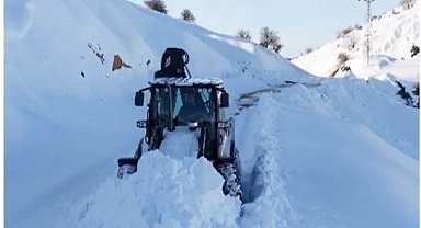 Kulp'ta kar yağışı görsel şölen oluşturdu
