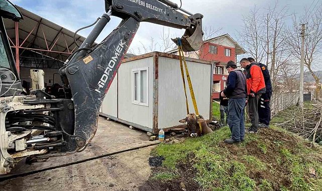 Kuyuya düşen ineği itfaiye kurtardı