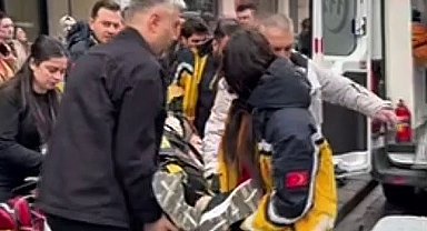 Mağazanın merdivenlerinden düşen kadın hastanelik oldu