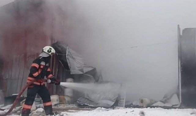 Malatya'da depo yangını