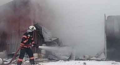 Malatya'da depo yangını