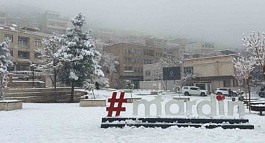 Mardin'de kar yağışı etkili oluyor