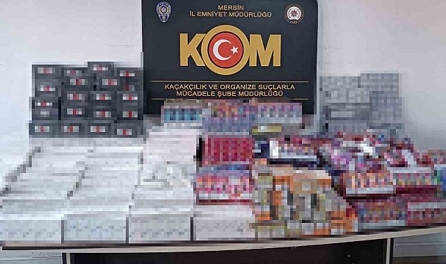 Mersin'de binlerce kaçak ürün ele geçirildi