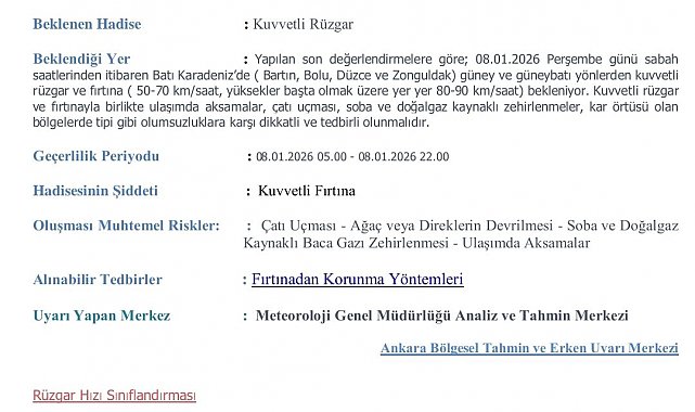 Meteoroloji'den Batı Karadeniz'e kuvvetli fırtına uyarısı