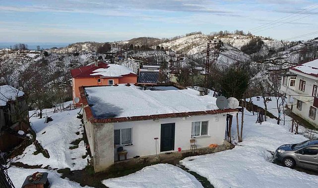 Ordu'nun yükseklerinde kar manzaraları