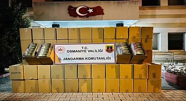 Osmaniye'de durdurulan tırda 1 milyon liralık kaçak makaron ele geçirildi