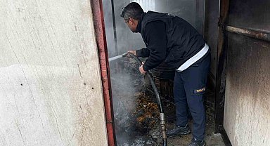 Osmaniye'de müstakil evin kilerinde çıkan yangın söndürüldü