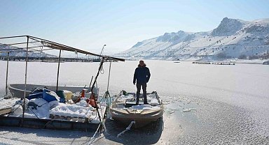 Otlukbeli buz tuttu: Sıcaklık eksi 22,1 dereceye düştü