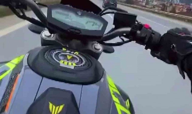 Otobanda 174 kilometre hızla ölüme meydan okuyan motosikletliye 45 bin TL ceza