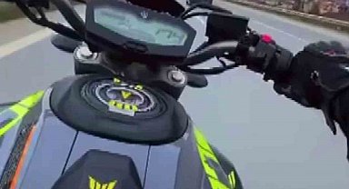 Otobanda 174 kilometre hızla ölüme meydan okuyan motosikletliye 45 bin TL ceza