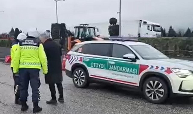 Otoyolda yasak yerden dönüş yapan otobüs sürücüsüne ceza