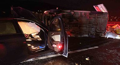 Otoyoldaki feci kazada minibüse arkadan çarpan otomobil sürücüsü 2.11 promil alkollü çıktı