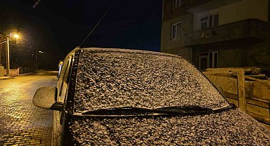 Pınarhisar'da kar yağışı başladı