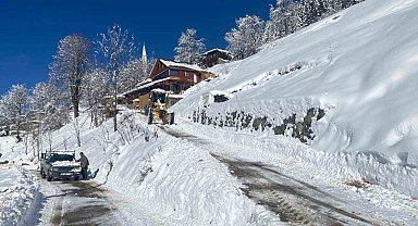 Rize'de 206 köy yolu kar nedeniyle ulaşıma kapandı