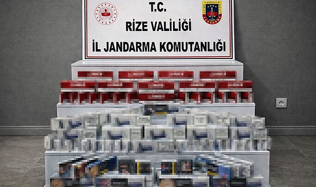 Rize'de kaçak sigara operasyonu