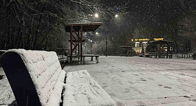 Sakarya'da lapa lapa kar yağışı başladı