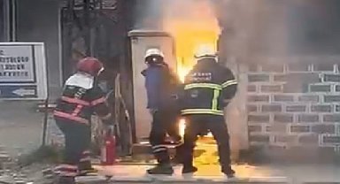 Sakarya'da trafo yangınındaki patlama paniğe neden oldu