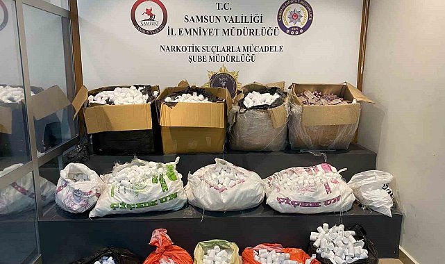 Samsun'da polis, 236 bin uyuşturucu hap ele geçirdi