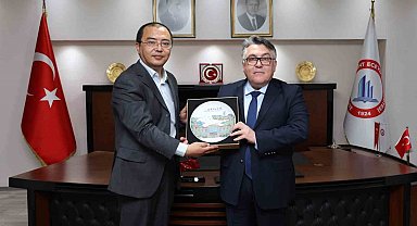 Şangay Dianji Üniversitesi heyetinden Rektör Özölçer'e ziyaret