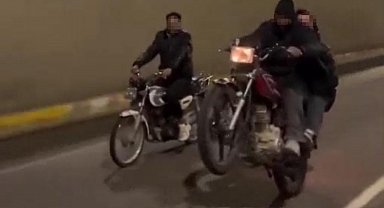 Şanlıurfa'da trafiği tehlikeye atan motosikletliye ceza