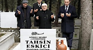 Şehit Jandarma Komando Er Tahsin Eskici kabri başında anıldı