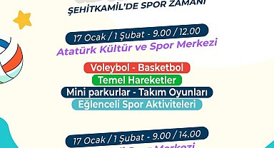 Şehitkamil'de yarıyıl tatili spor şenliğiyle renklenecek