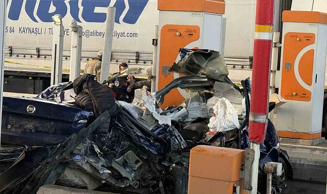 Silivri Kuzey Marmara gişelerinde feci kaza: 2 ölü, 1 ağır yaralı