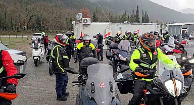 Sındırgı'da depremzedelere motorcu morali
