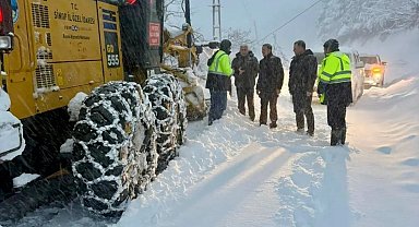Sinop'ta karla mücadele