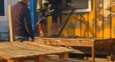 Sinop'ta konteyner yangını korkuttu