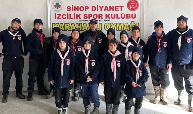 Sinoplu izcilerden zorlu kış kampı