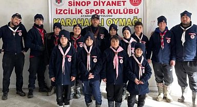 Sinoplu izcilerden zorlu kış kampı