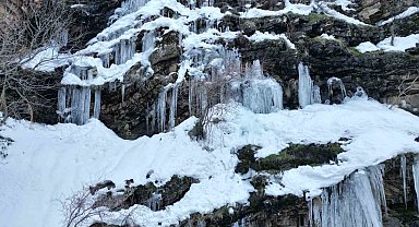 Şırnak'ta etkili olan karla 'Kanlıdere' beyaza büründü