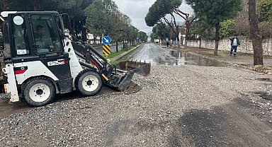 Söke Belediyesi ekipleri sağanak yağış için sahada seferber oldu