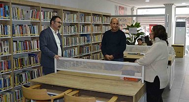 Sultanhisar Kaymakamı Ateş, kütüphanelerde çalışmaları yerinde inceledi