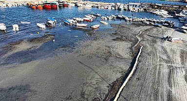 Tekirdağ'da deniz çekildi