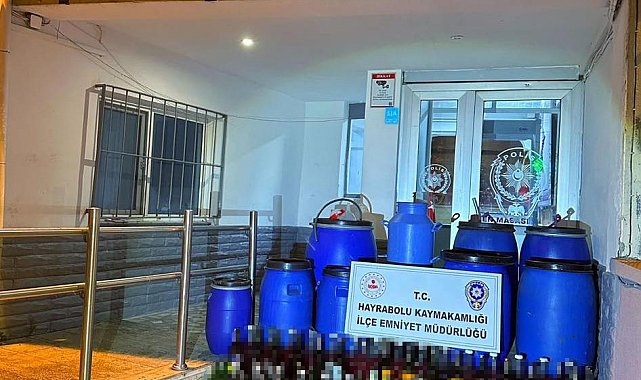 Tekirdağ'da kaçak içki operasyonu: 665 litre ele geçirildi