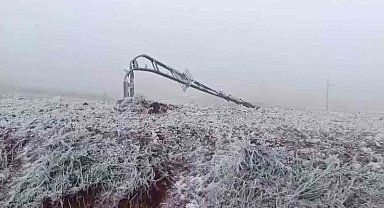 Tipi onlarca elektrik direğini yıktı, buzla kaplanan iletim hatları ekiplerce temizlendi