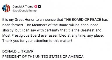 Trump: "Gazze Barış Kurulu oluşturuldu, barış planında sonraki aşamaya geçildi"