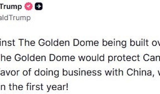 Trump'tan Kanada'ya Grönland tepkisi: "Altın Kubbe'ye karşı çıkarken, Çin ile iş yapmayı tercih ettiler"