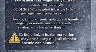 Tufanbeyli'de eğitime kar engeli