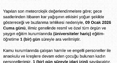 Tunceli'de eğitime 1 gün ara