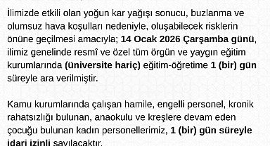 Tunceli'de eğitime 1 gün daha ara verildi
