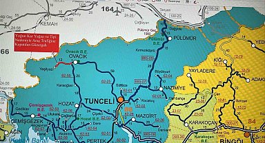 Tunceli'de yoğun kar yağışı nedeniyle birçok il yolu ulaşıma kapatıldı