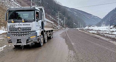 Uğur köyü grup yolunda bakım çalışmaları tamamlandı