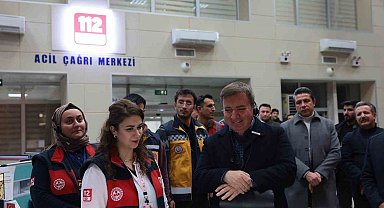 Vali Aydoğdu'dan 112 Acil Çağrı Merkezi'ne yılbaşı ziyareti