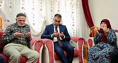 Vali Çağatay'ın ilk ziyareti şehidin baba evi oldu