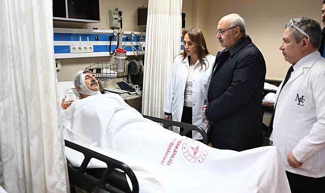 Vali Köşger servis kazasında yaralananları ziyaret etti