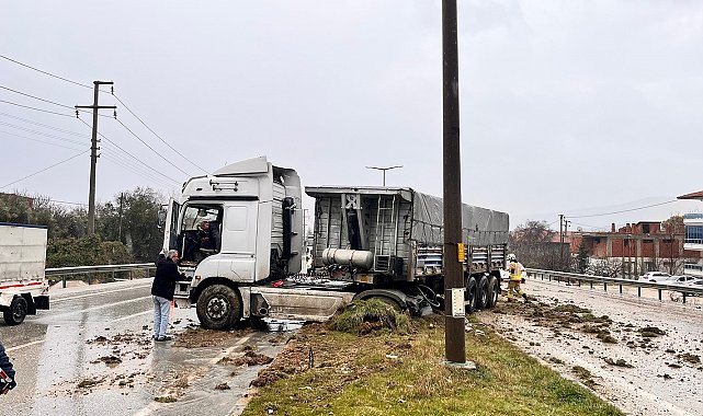 Yağışlı hava kazayı beraberinde getirdi