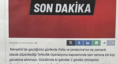 Yalan habere gözaltı